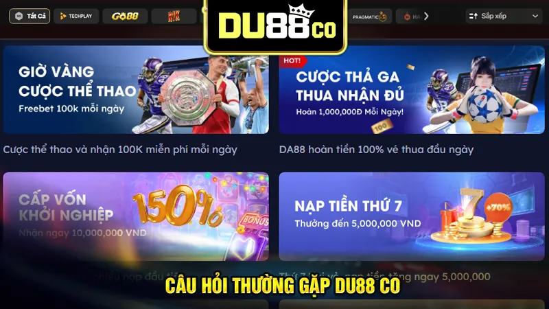 FAQ - Một số câu hỏi thường gặp tại sảnh game DU88